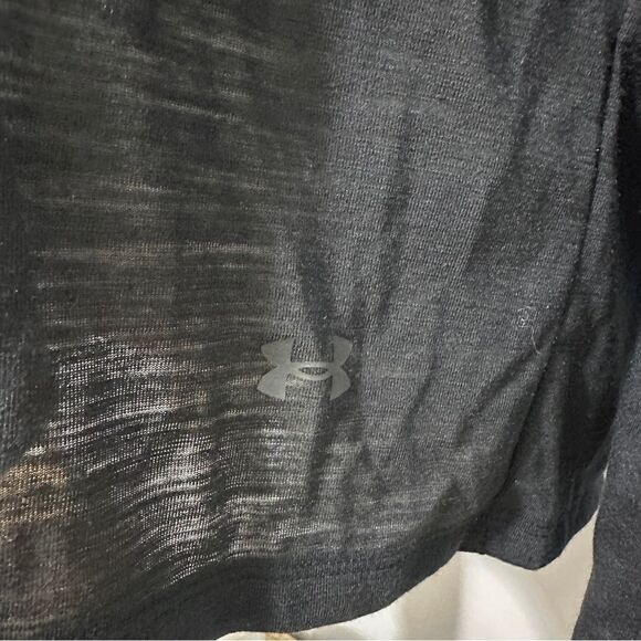 UNDER ARMOUR Heat Gear, Black, Long Sleeve, Open Back, Pullover Top size L - Picture 3 of 5